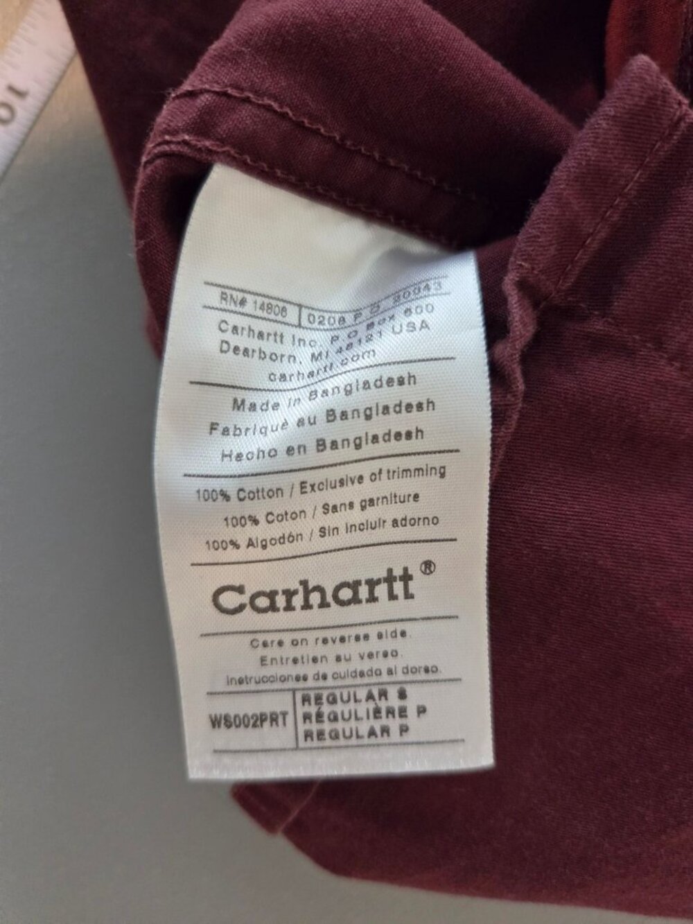 Carhartt Womens S Burgundy Pearl Snap Western Shirt Workwear Cowgirl Ranch Y2K - Picture 4 of 8